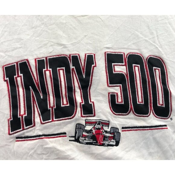 Vintage St. Clair Apparel Mens Indy 500 T-Shirt Large Short Sleeve Embroidered - Picture 7 of 13